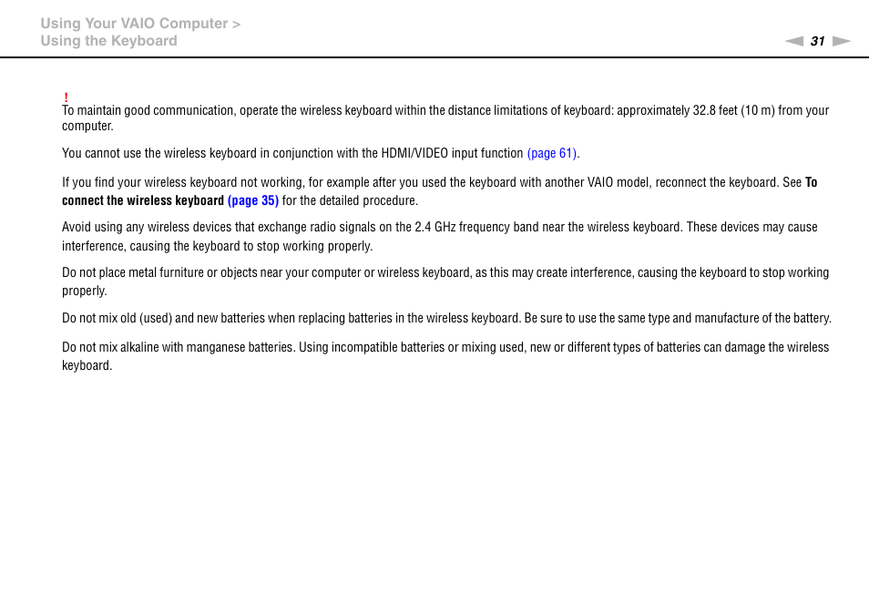 Sony VPCL112GX User Manual | Page 31 / 164