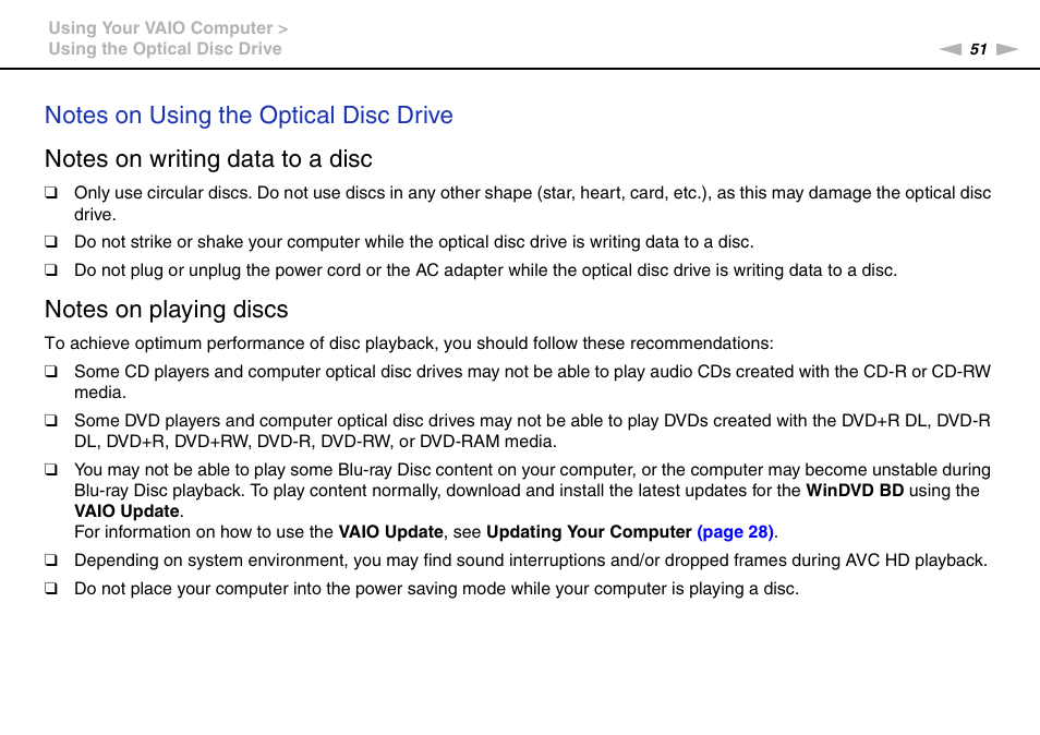 Sony VPCL112GX User Manual | Page 51 / 164