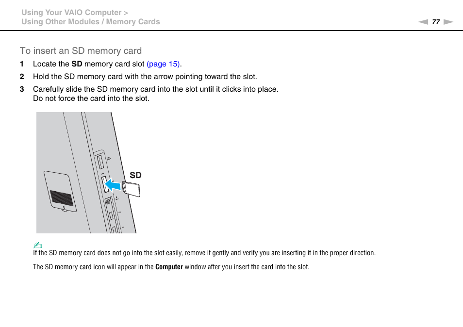 Sony VPCL112GX User Manual | Page 77 / 164