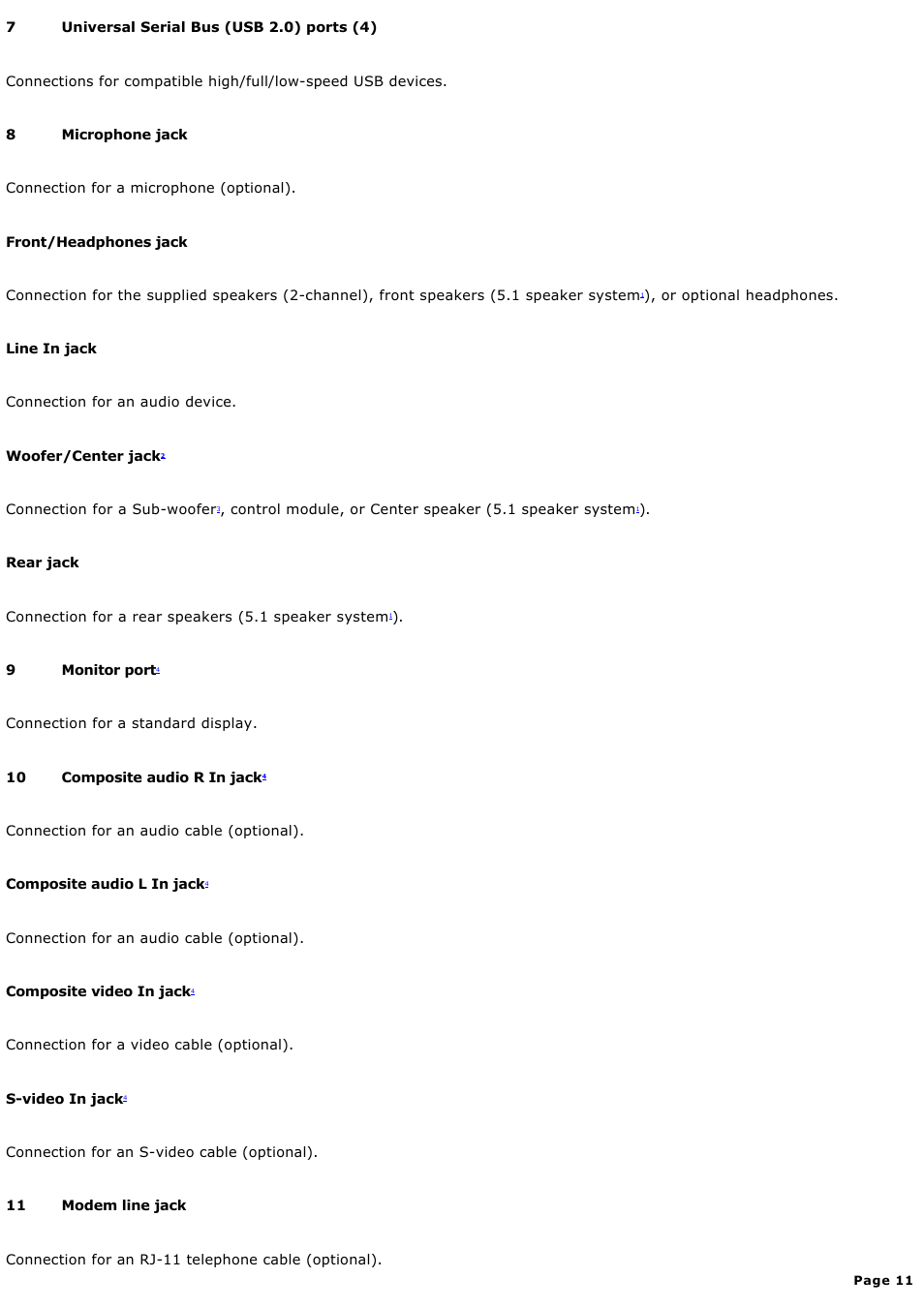 Sony PCV-RS730G User Manual | Page 11 / 161