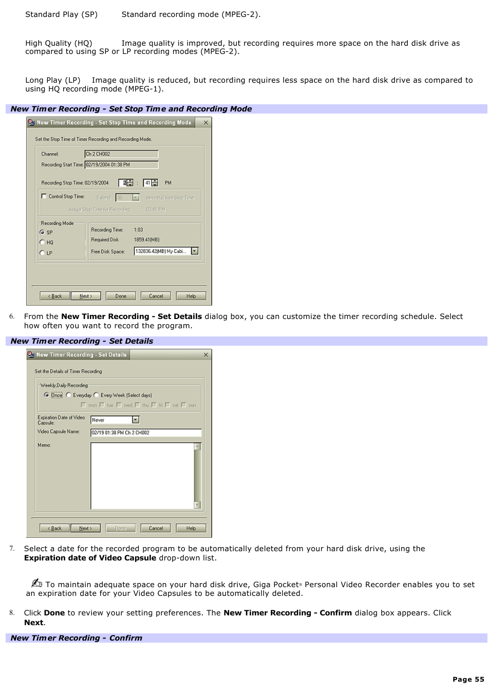 Sony PCV-RS730G User Manual | Page 55 / 161