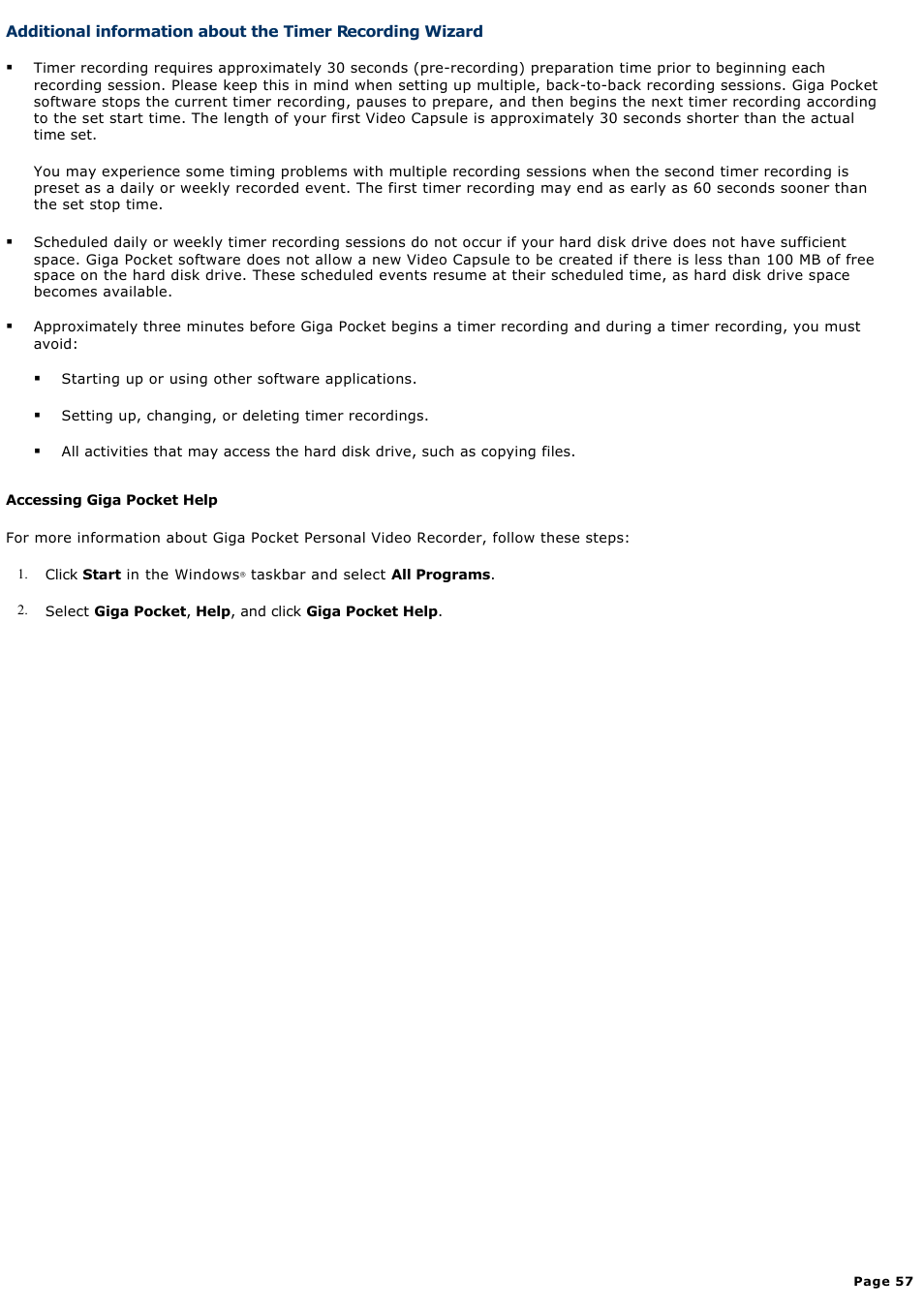 Sony PCV-RS730G User Manual | Page 57 / 161