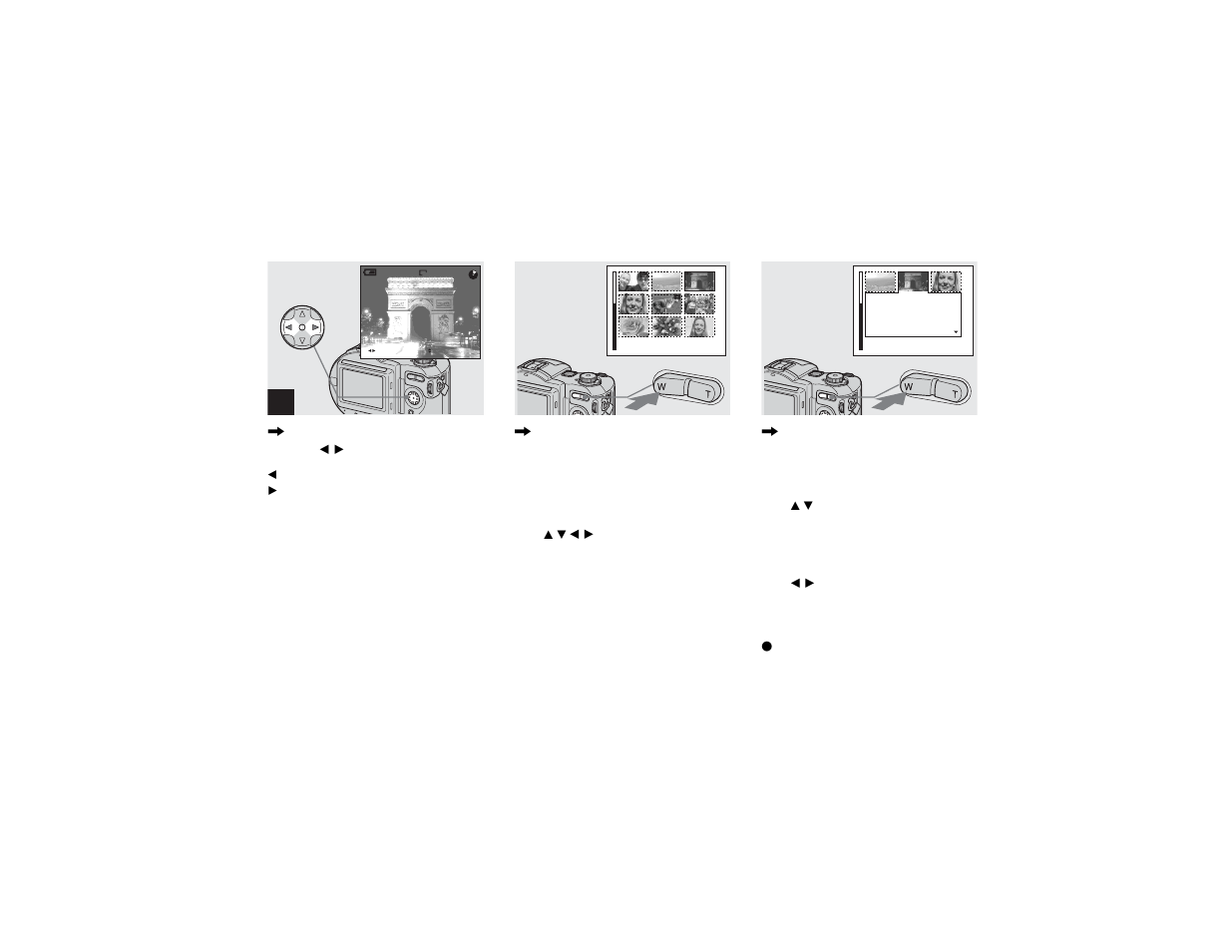 Viewing an index screen, Nine-image or triple-image) | Sony MVC-CD400 User Manual | Page 36 / 132