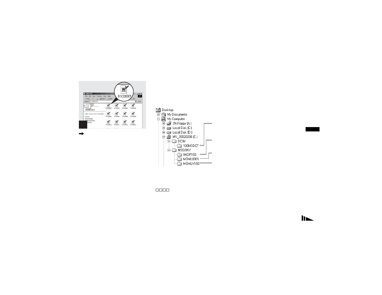 Image file storage destinations and, Image file names | Sony MVC-CD400 User Manual | Page 49 / 132