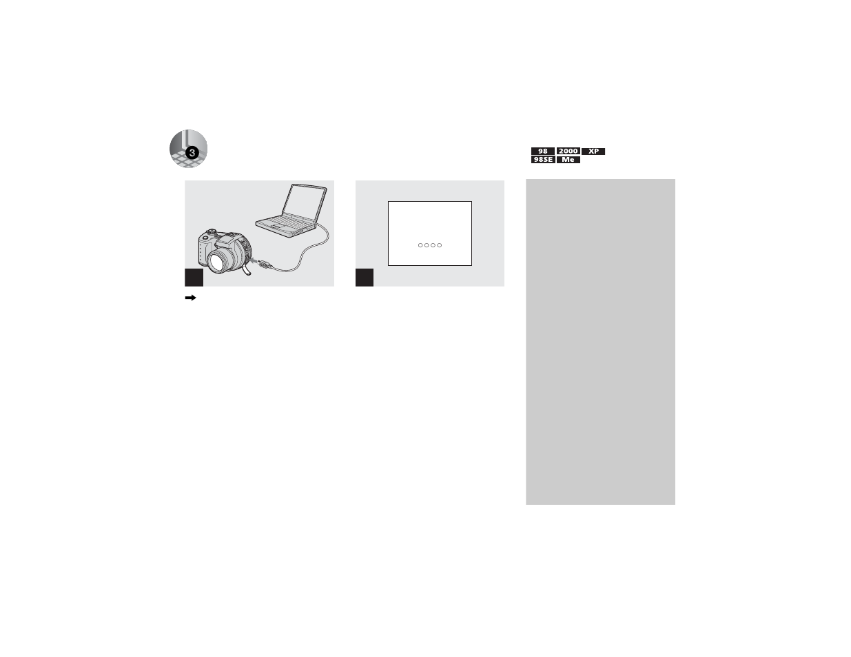 3 connecting your camera to your computer, 3connecting your camera to your computer | Sony MVC-CD400 User Manual | Page 56 / 132