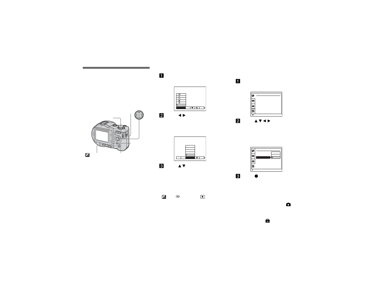 Before advanced operations, How to setup and operate your camera, Changing the menu settings | Changing the items in the set up screen, Screen | Sony MVC-CD400 User Manual | Page 62 / 132