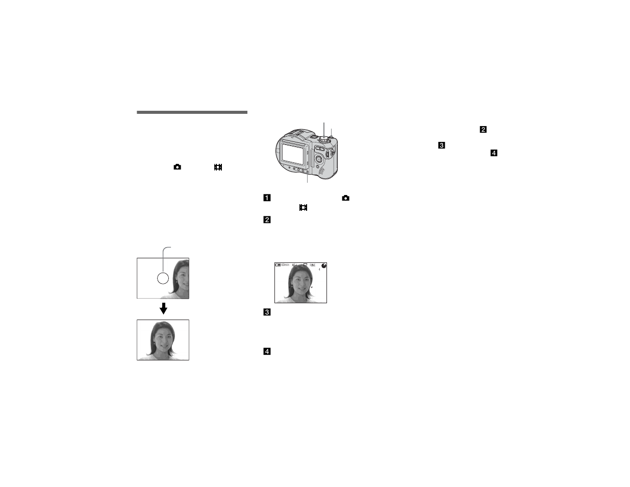 Shooting with the exposure fixed (mvc�cd400 only), Shooting with the exposure fixed, Mvc-cd400 only) – ae lock | Shooting with the exposure fixed (mvc-cd400 only) | Sony MVC-CD400 User Manual | Page 74 / 132