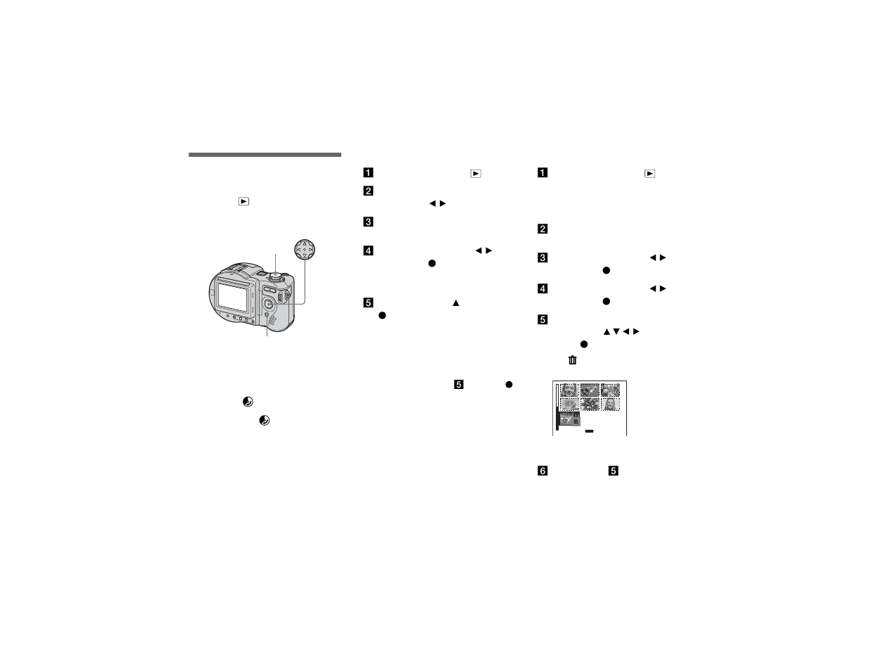Deleting movies, In single-image mode, In index (nine-image) mode | Deleting movies – delete, In single-image mode in index (nine-image) mode | Sony MVC-CD400 User Manual | Page 96 / 132