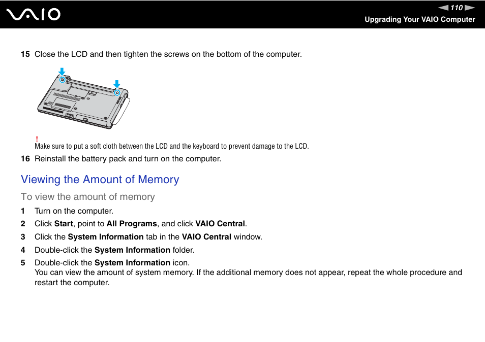 Sony VGN-S570P User Manual | Page 110 / 182