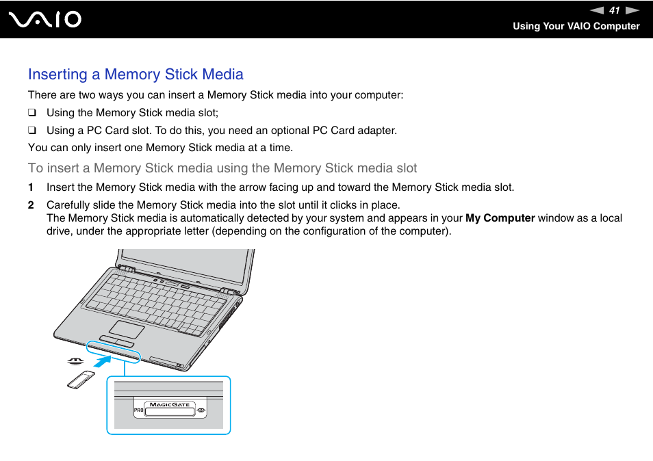 Sony VGN-S570P User Manual | Page 41 / 182