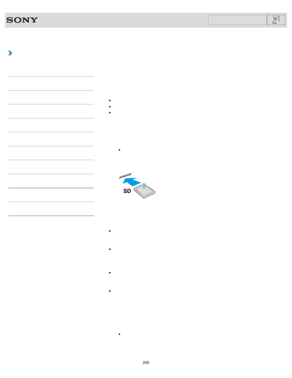 Inserting/removing sd memory cards, Details, How to use | Sony SVE11125CXB User Manual | Page 255 / 361