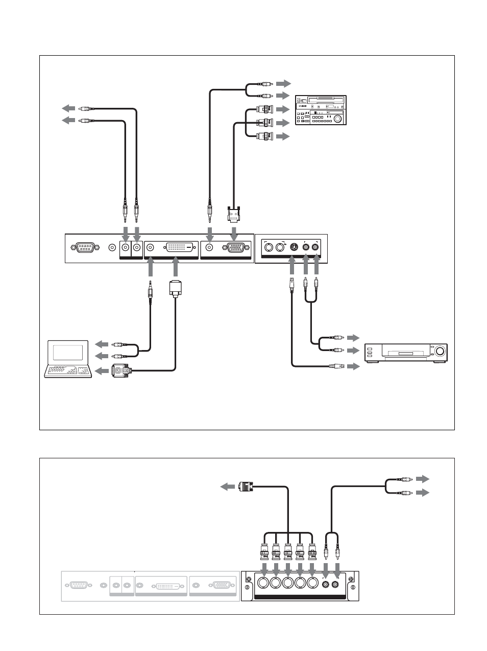 Exemple de raccordement, Raccordements, Vers dvi | Sony PFM-42X1S User Manual | Page 124 / 376