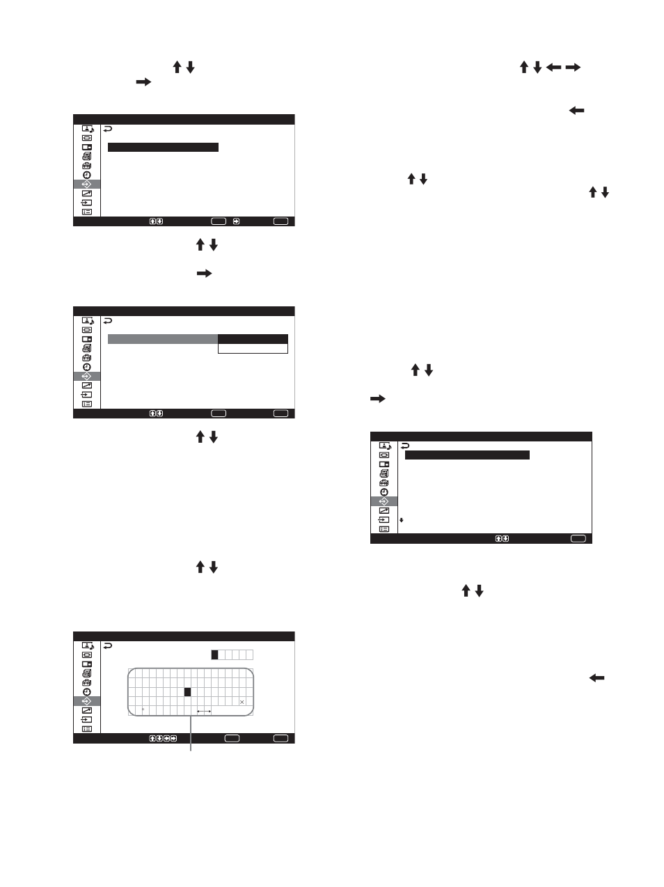 Appel d’un paramètre sélectionné | Sony PFM-42X1S User Manual | Page 150 / 376