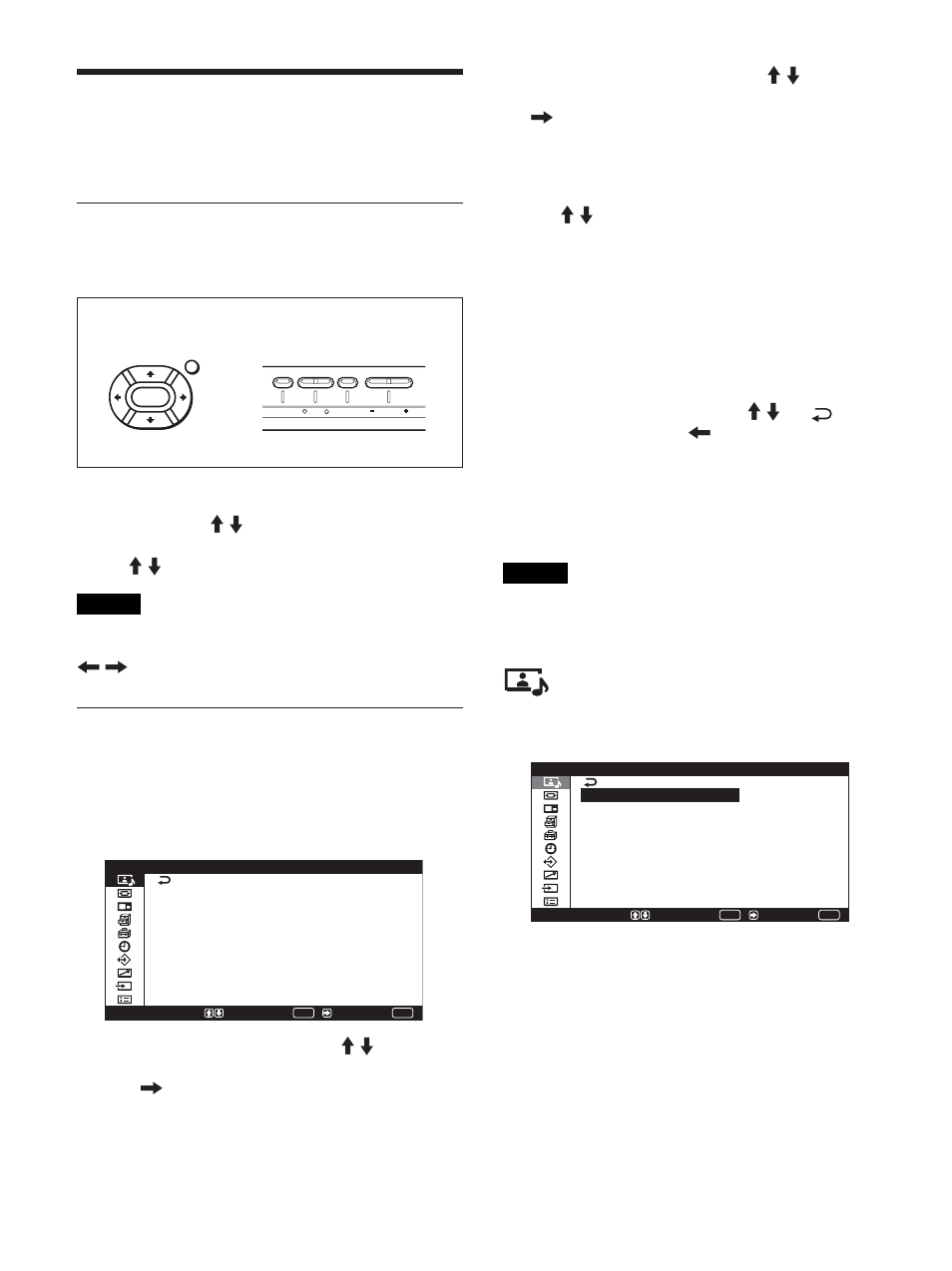 Die bildschirmmenüs, Arbeiten mit den menüs, Übersicht über die menüs | Menü bild-/tonsteuerung, Menütasten, Menükonfiguration | Sony PFM-42X1S User Manual | Page 180 / 376