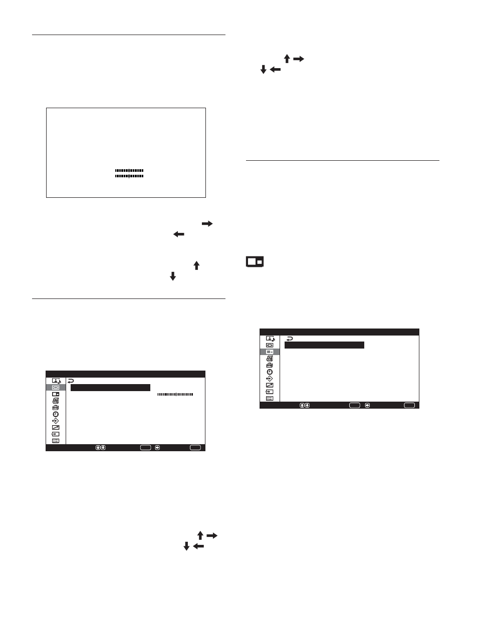 Menü picture and picture (pap) (bild und bild), Menü bildschirmposition, Menü pixel einstellen | Zurücksetzen | Sony PFM-42X1S User Manual | Page 183 / 376