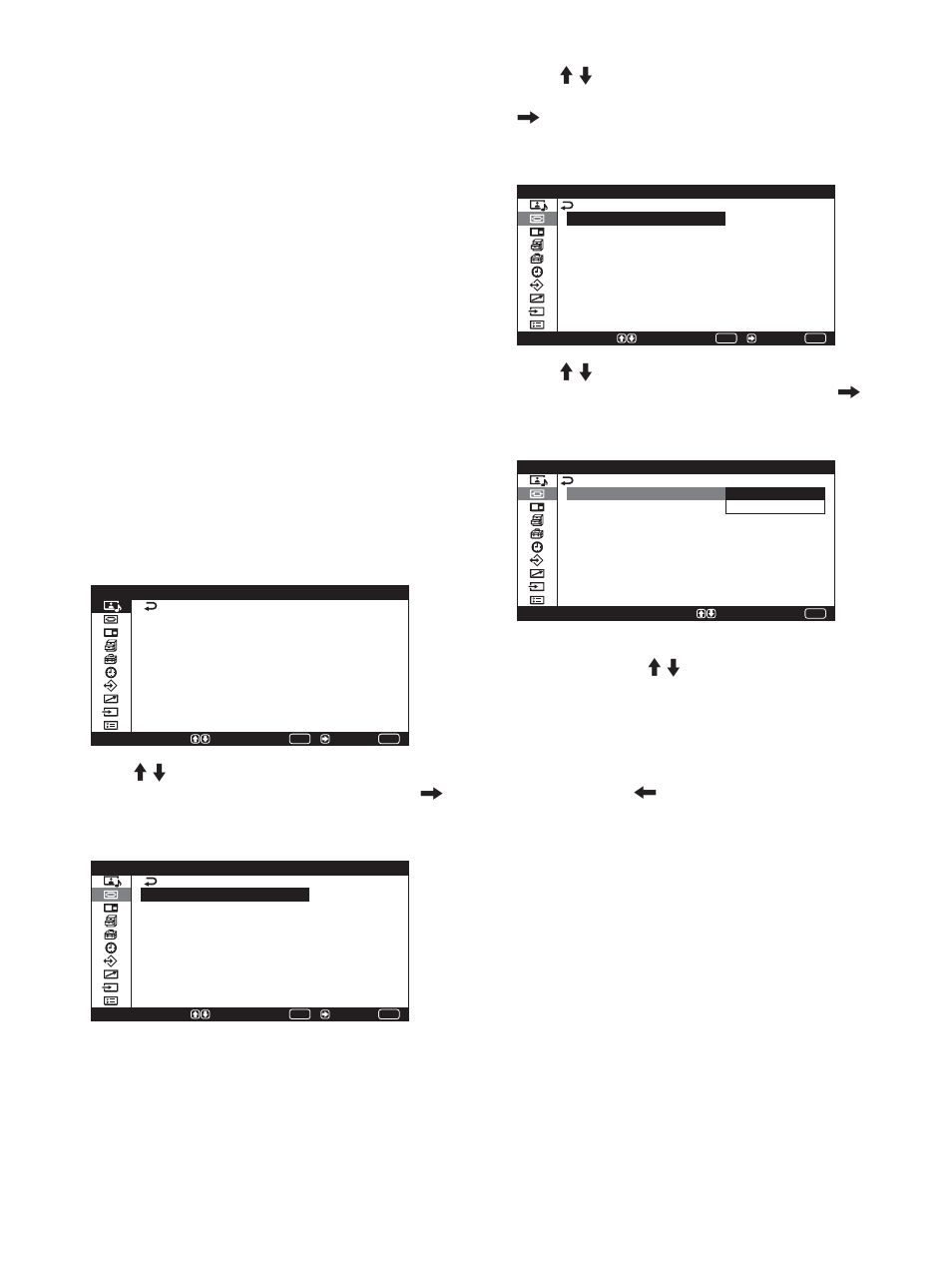 Ajuste panorámico auto, Señal de control de identificación | Sony PFM-42X1S User Manual | Page 251 / 376