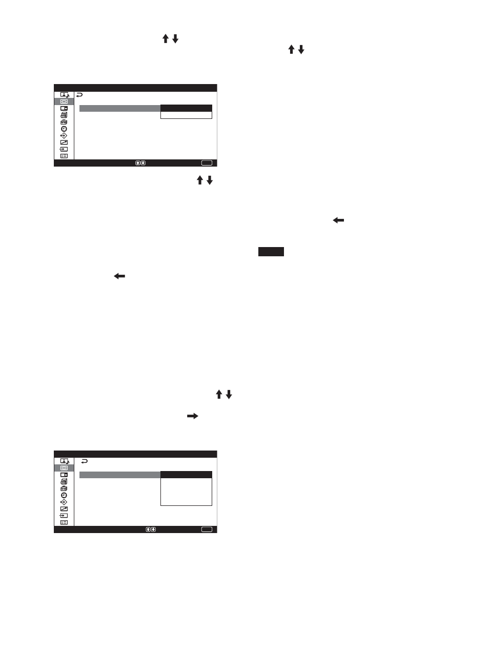 Ajuste del modo panorámico | Sony PFM-42X1S User Manual | Page 252 / 376