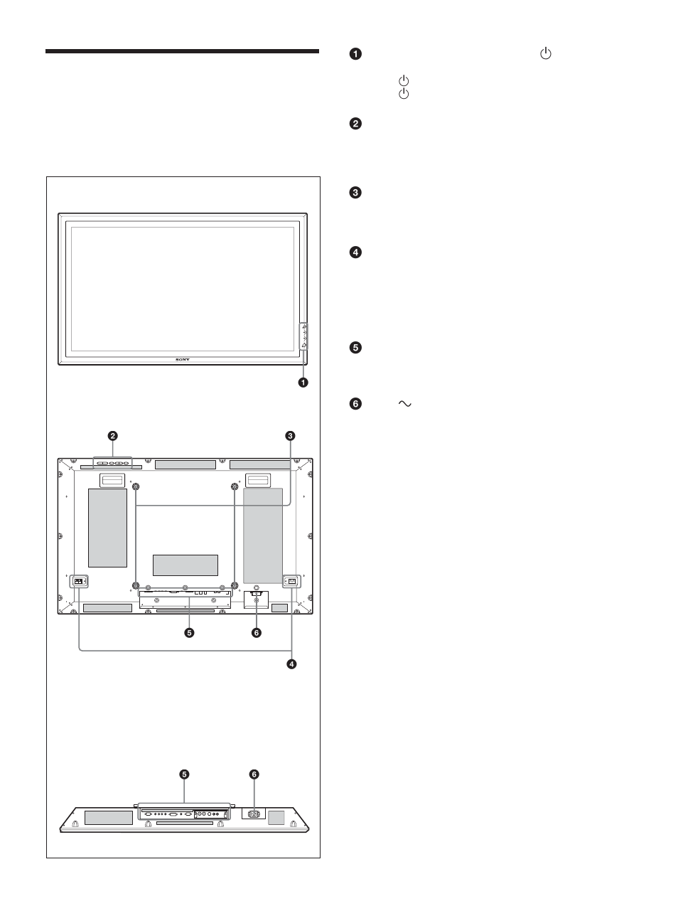 Posizione e funzione dei comandi e delle parti | Sony PFM-42X1S User Manual | Page 275 / 376