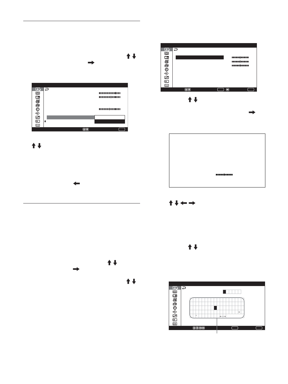 Immagine dinam, Temp. colore (temperatura di colore) | Sony PFM-42X1S User Manual | Page 300 / 376