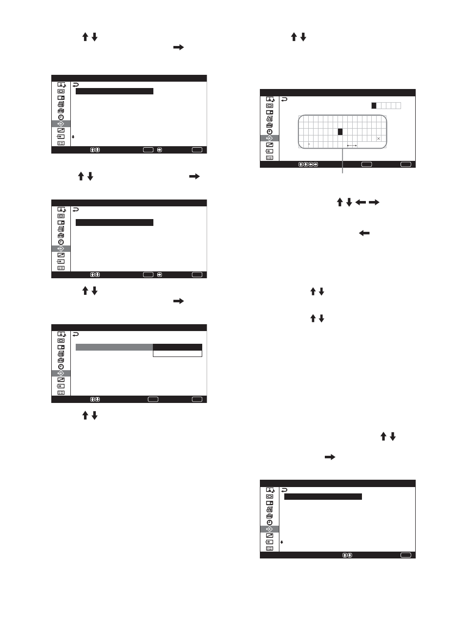 Richiamo delle impostazioni memorizzate | Sony PFM-42X1S User Manual | Page 310 / 376