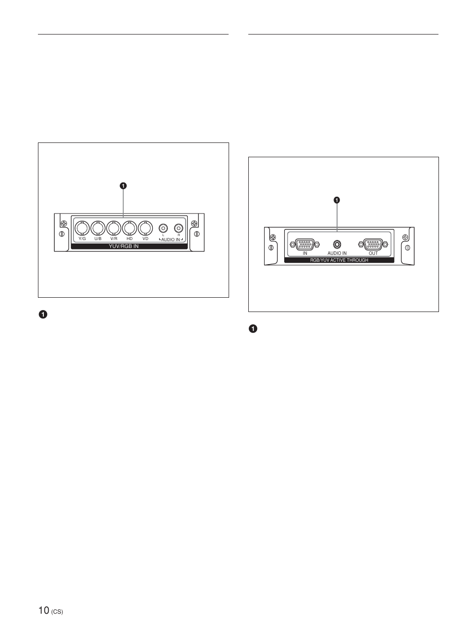 分量／rgb 输入转接器 bkm-v11（未附带, Rgb／分量有源直通转接器 bkm-v12（未附 带 | Sony PFM-42X1S User Manual | Page 332 / 376