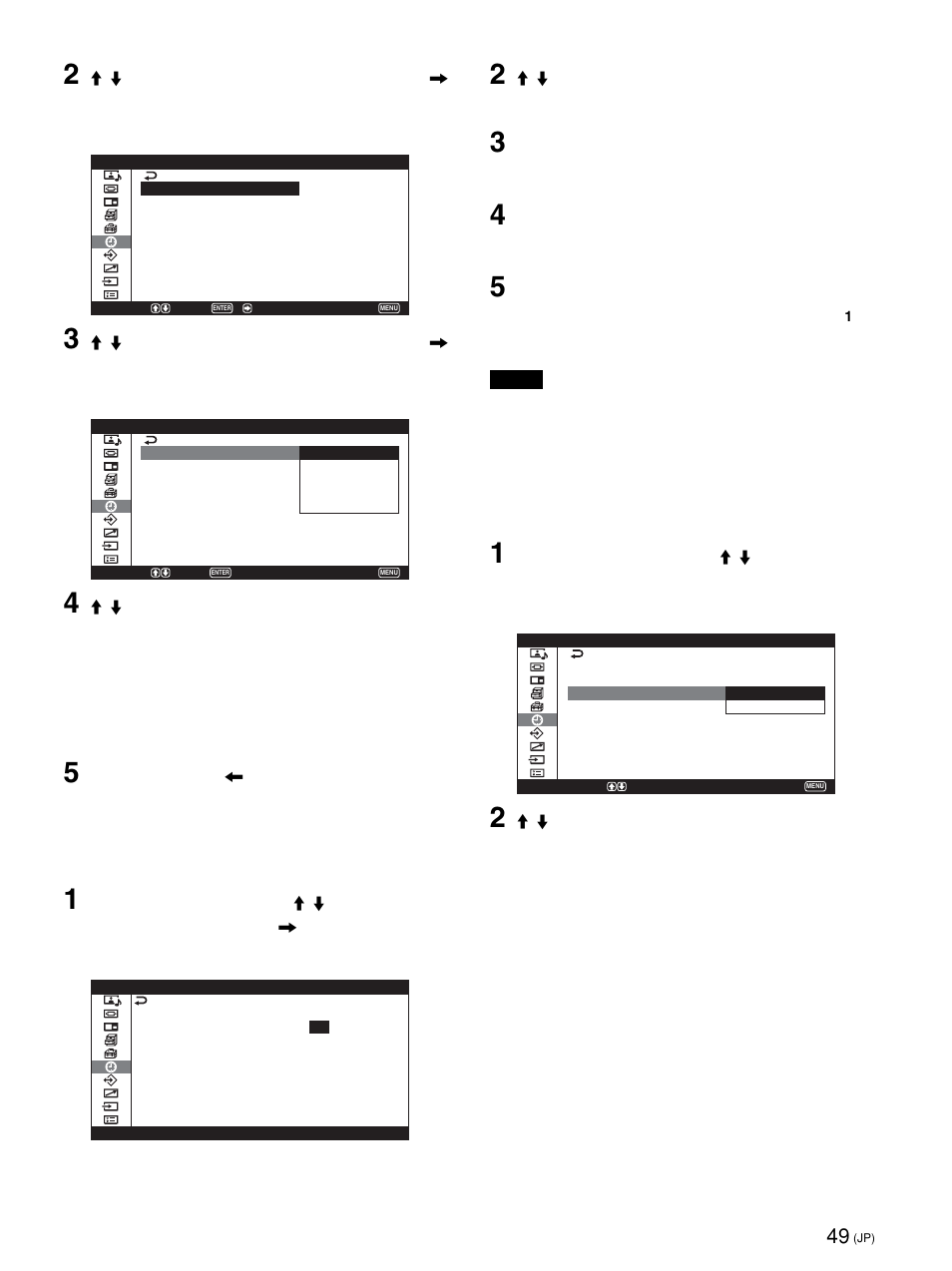 時刻を設定する, 時計を表示する | Sony PFM-42X1S User Manual | Page 49 / 376