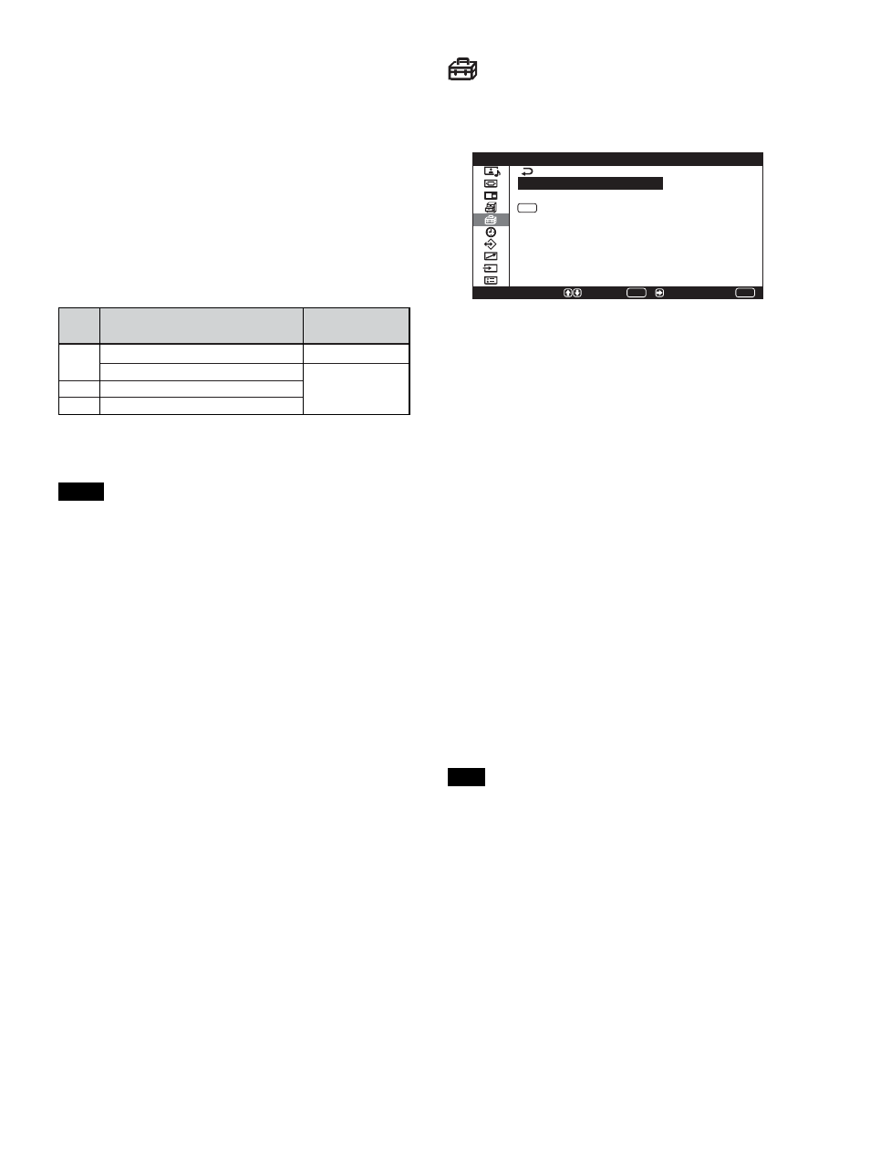 Initial setup menu | Sony PFM-42X1S User Manual | Page 79 / 376