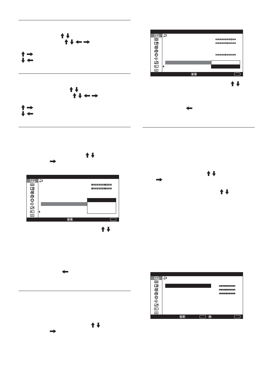 Color temp, Phase, Sharpness | Noise reduct, Dynamic picture | Sony PFM-42X1S User Manual | Page 87 / 376