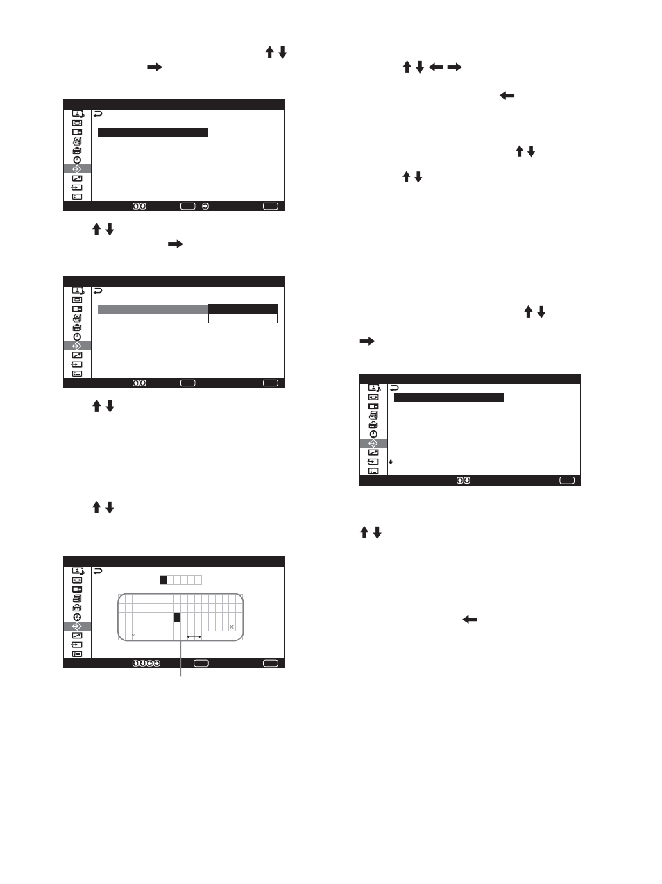 Calling up a stored setting | Sony PFM-42X1S User Manual | Page 97 / 376