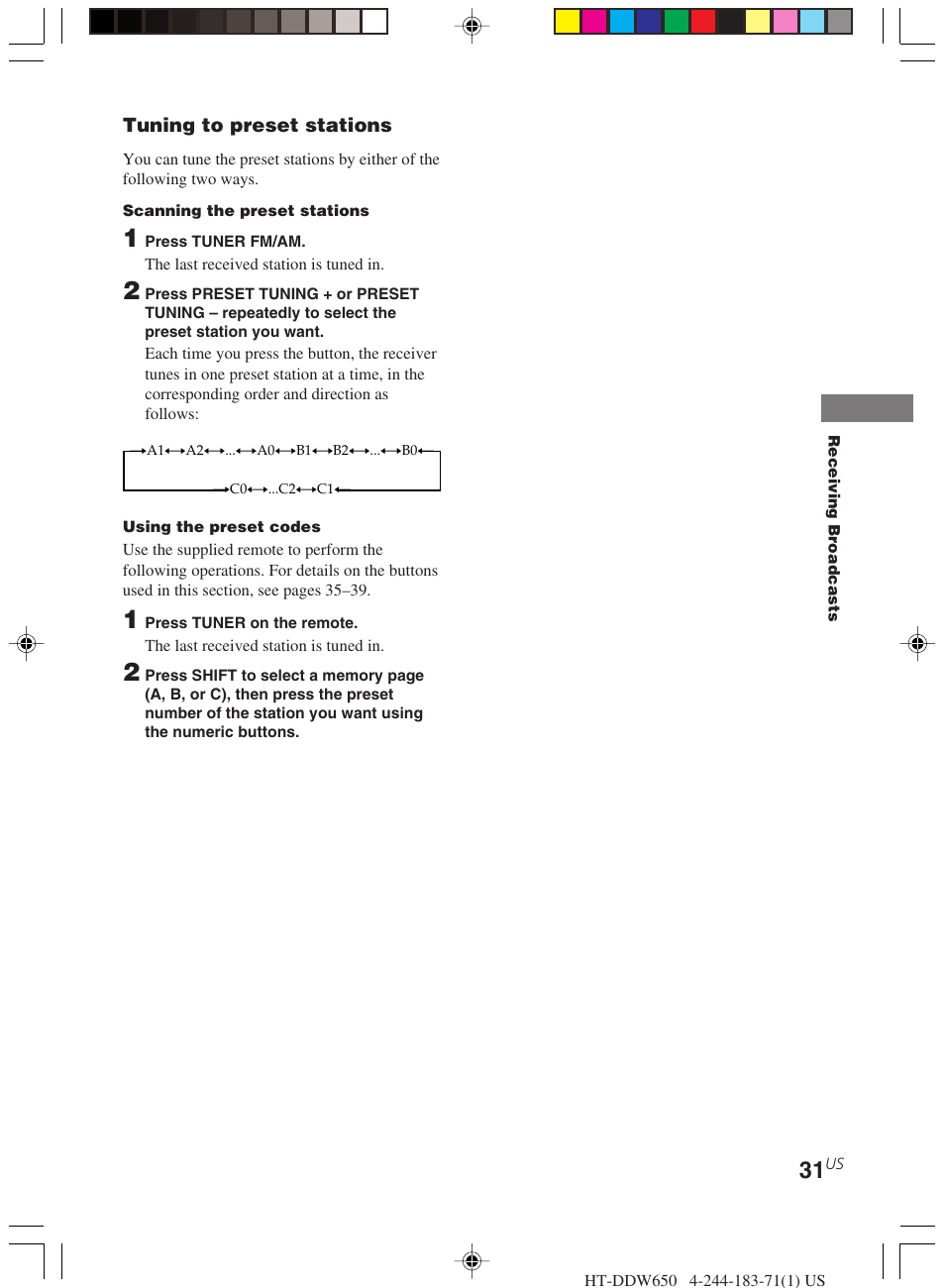 Sony HT-DDW650 User Manual | Page 31 / 48