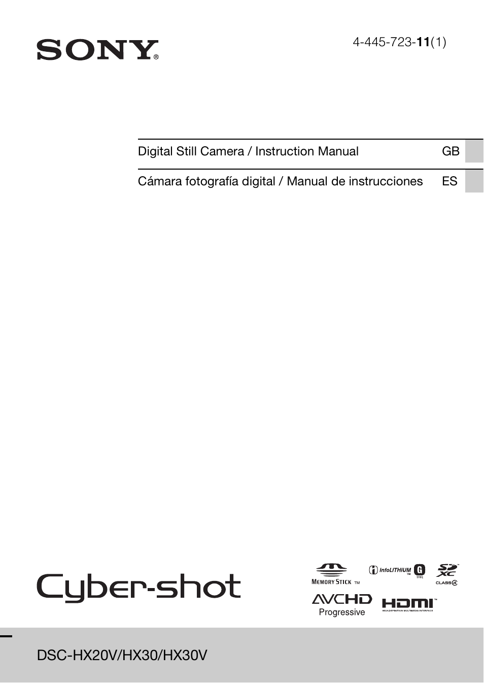 Sony DSC-HX30V User Manual | 68 pages