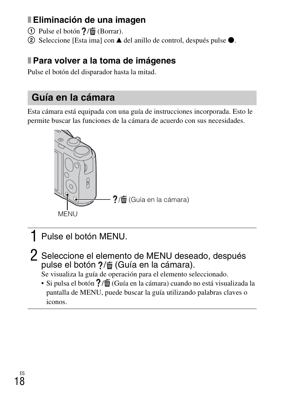 Guía en la cámara | Sony DSC-HX30V User Manual | Page 50 / 68