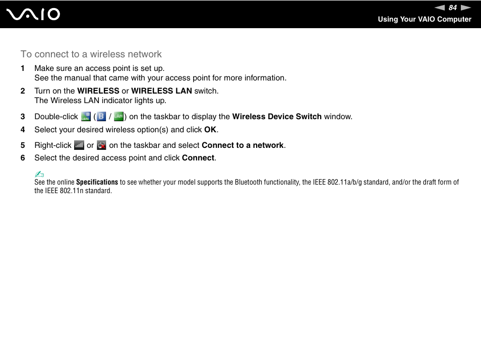 Sony VGN-AR670N1 User Manual | Page 84 / 207