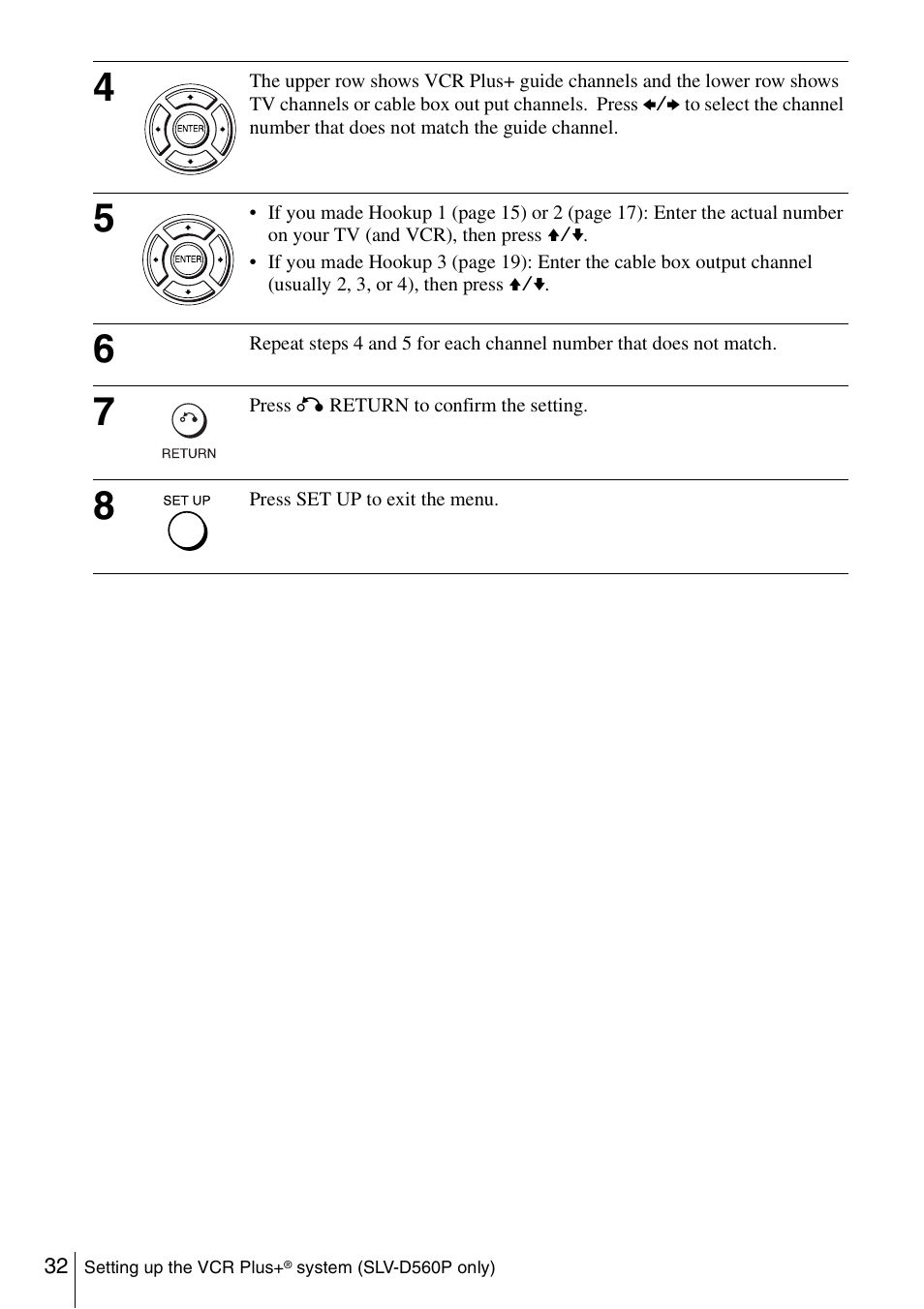 Sony SLV-D560P User Manual | Page 32 / 128