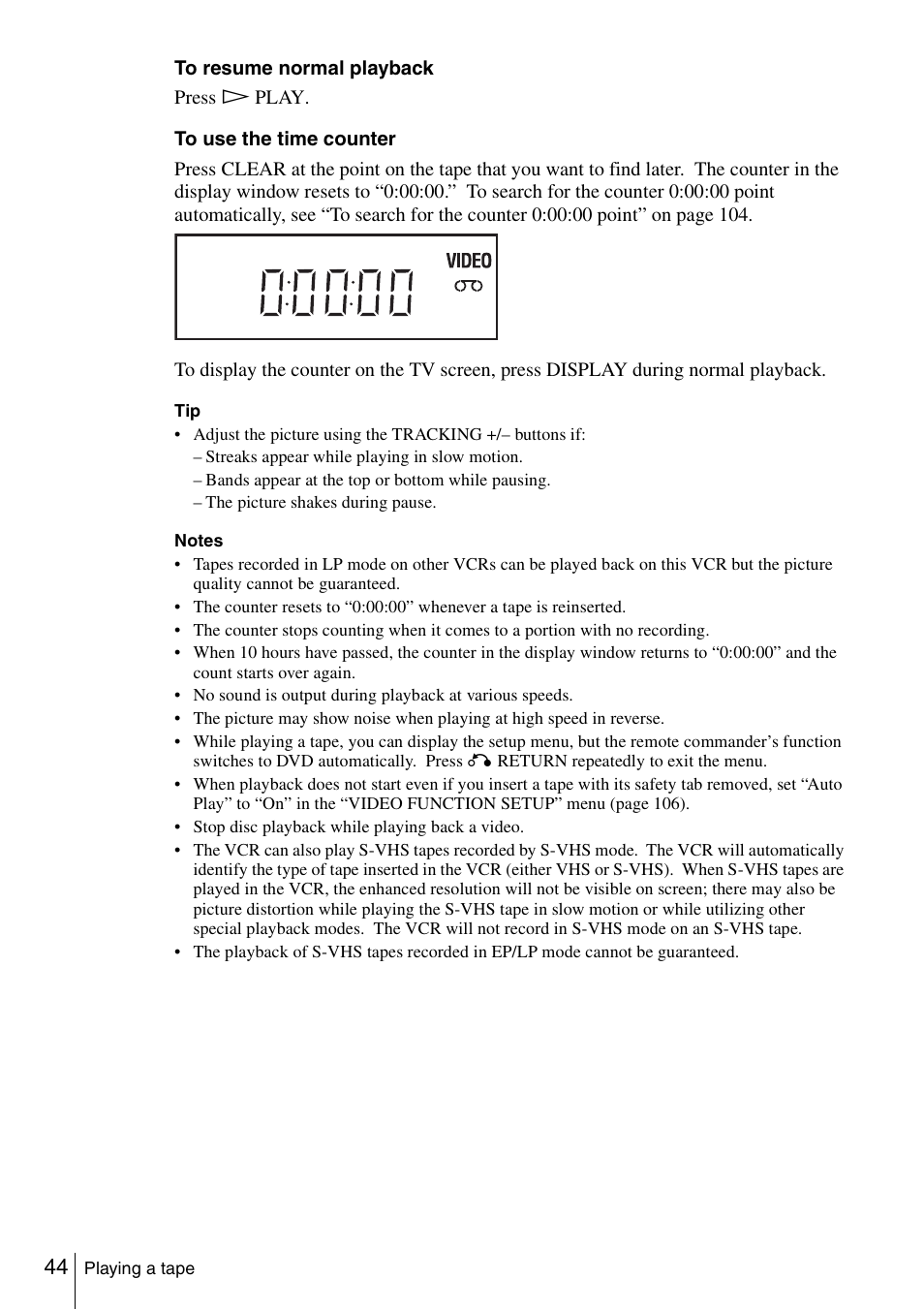 Sony SLV-D560P User Manual | Page 44 / 128