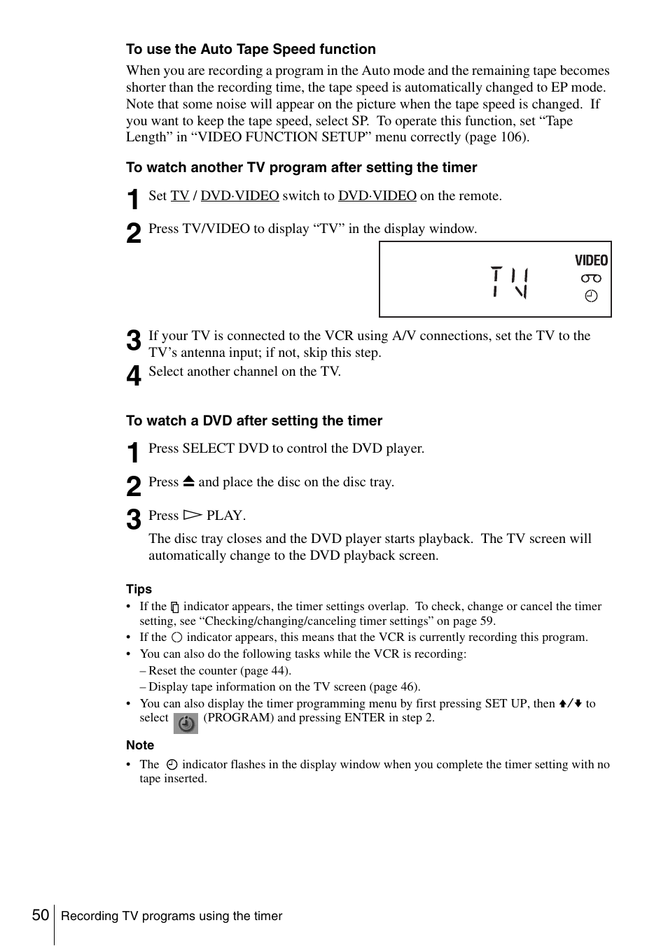 Sony SLV-D560P User Manual | Page 50 / 128