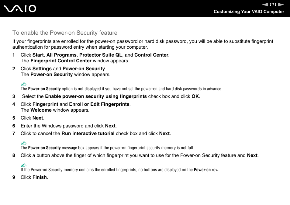 Sony VGN-UX380N User Manual | Page 111 / 201