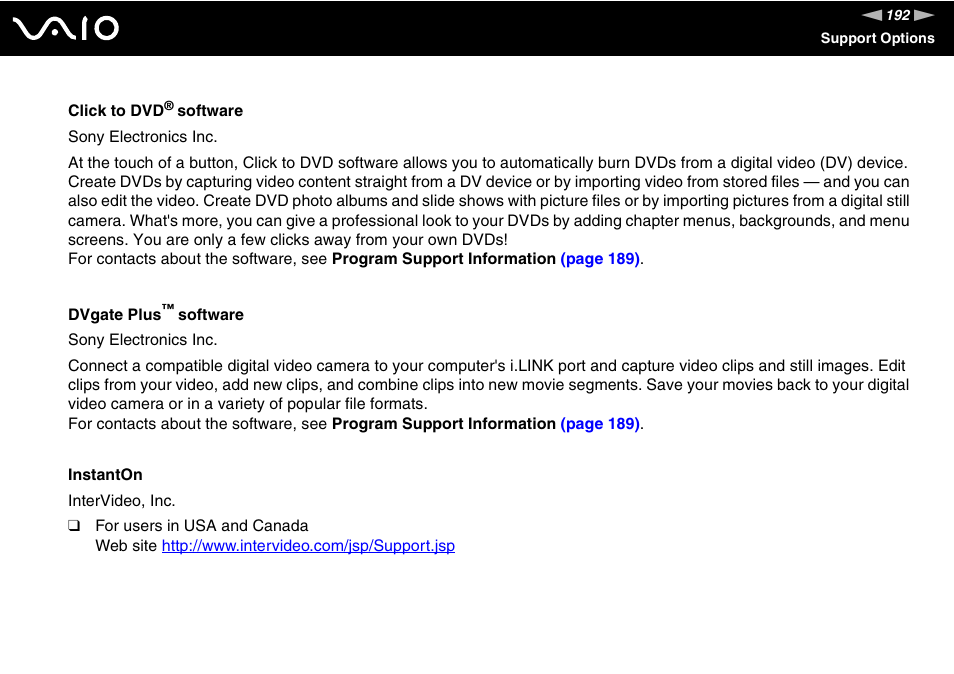 Sony VGN-UX380N User Manual | Page 192 / 201