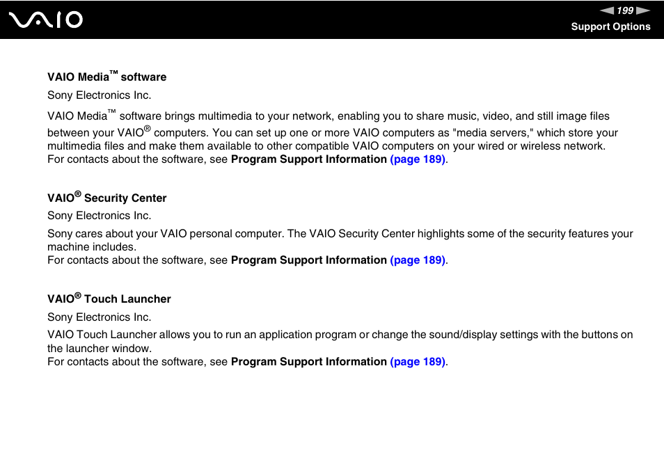 Sony VGN-UX380N User Manual | Page 199 / 201