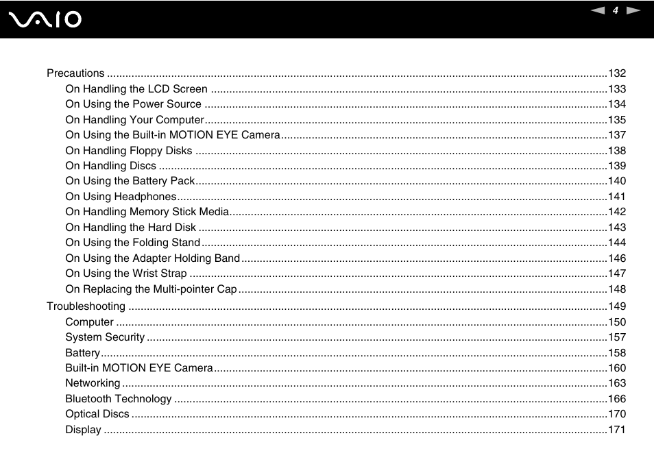 Sony VGN-UX380N User Manual | Page 4 / 201