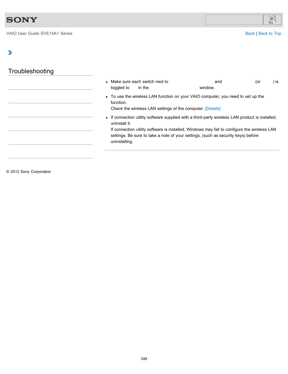 Details, Troubleshooting | Sony SVE14A1HFXBC User Manual | Page 349 / 373