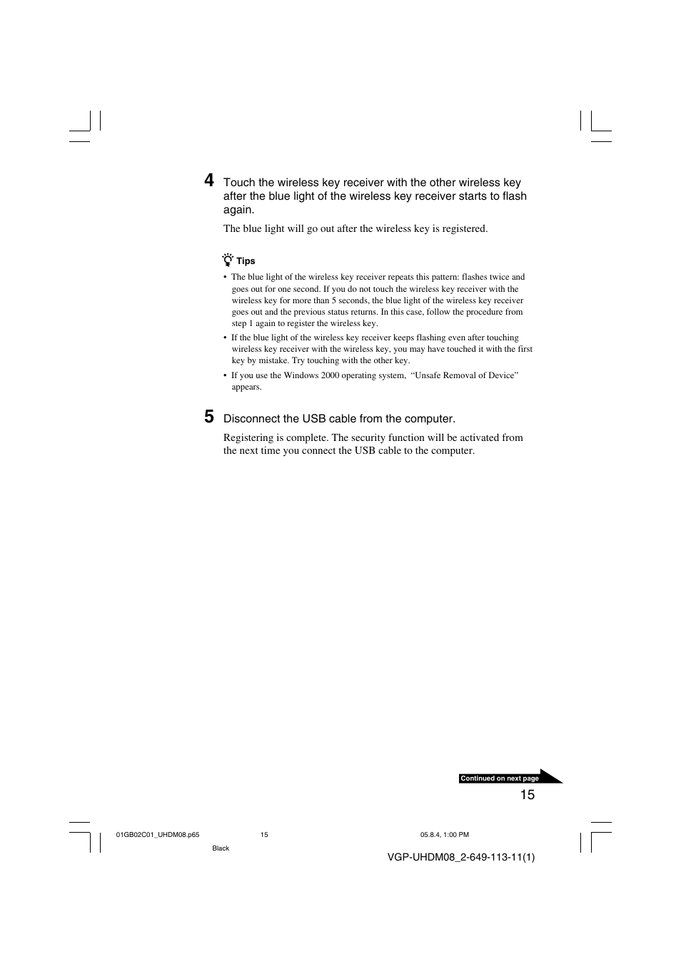 Sony VGP-UHDM08 User Manual | Page 15 / 27