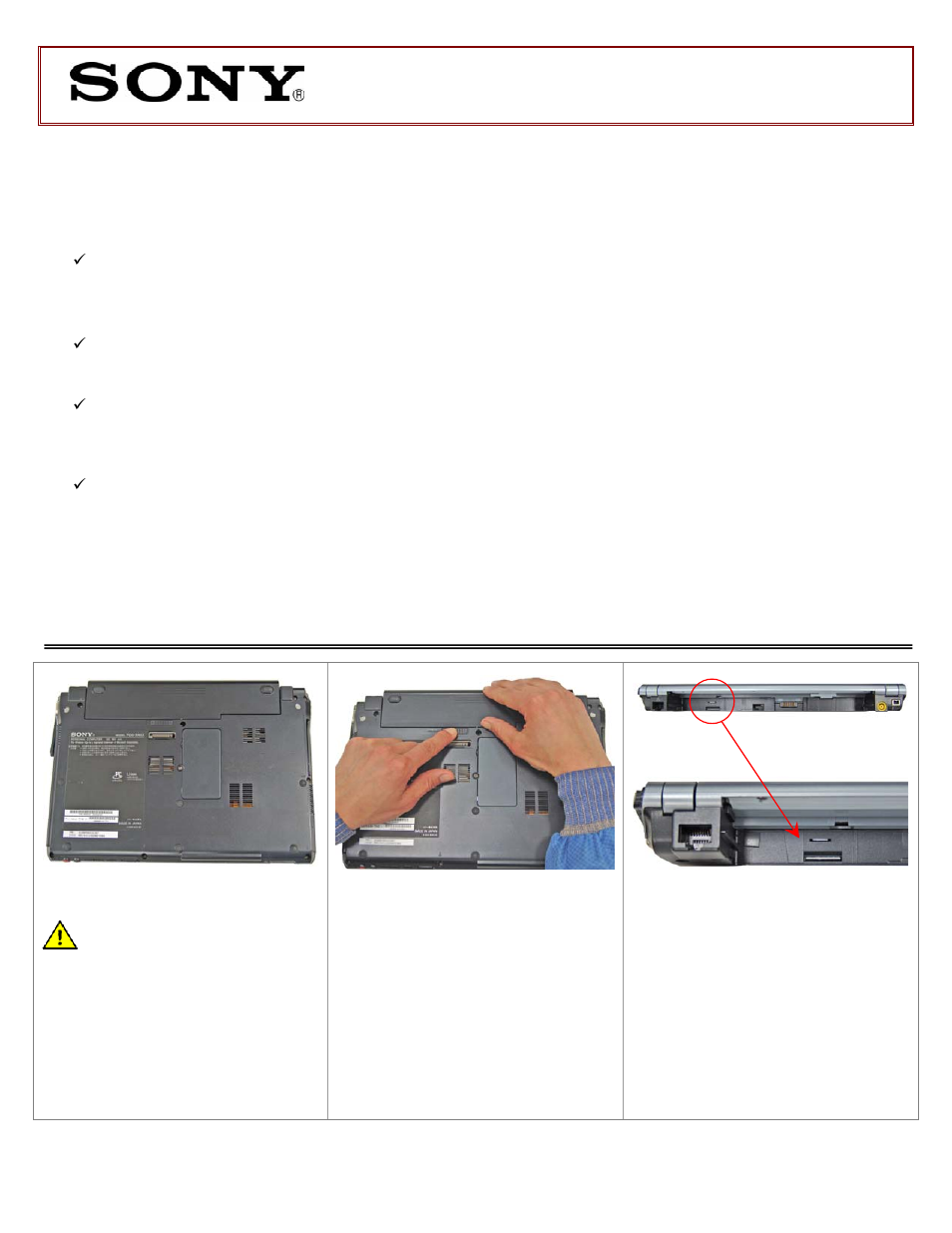 Sony VGN-TX770P User Manual | 2 pages