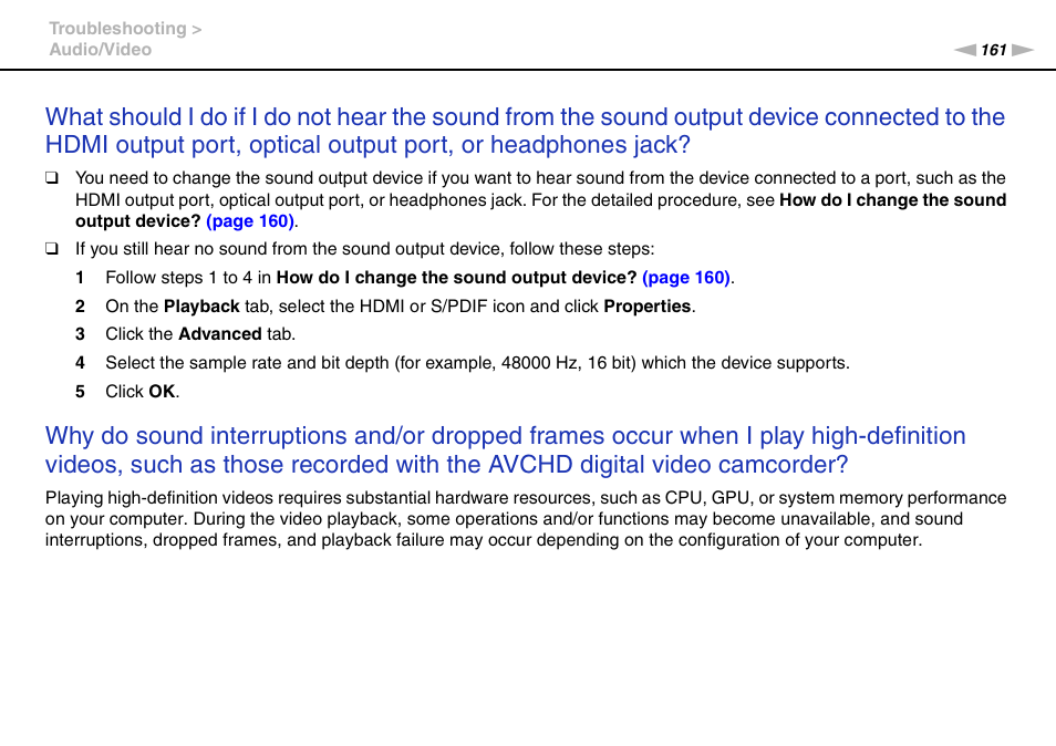 Sony VPCCB2SFX User Manual | Page 161 / 168