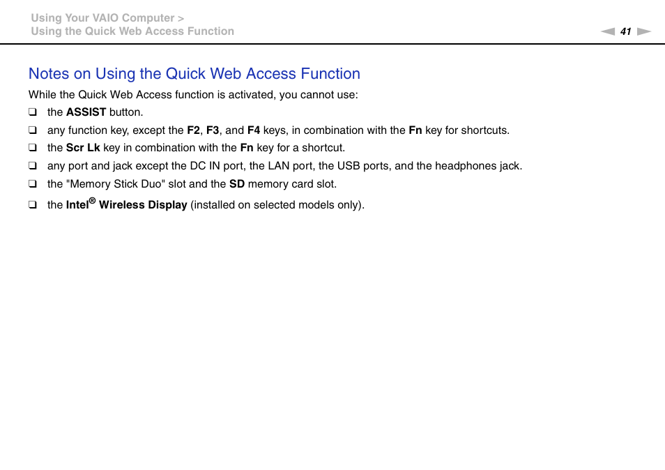 Sony VPCCB2SFX User Manual | Page 41 / 168