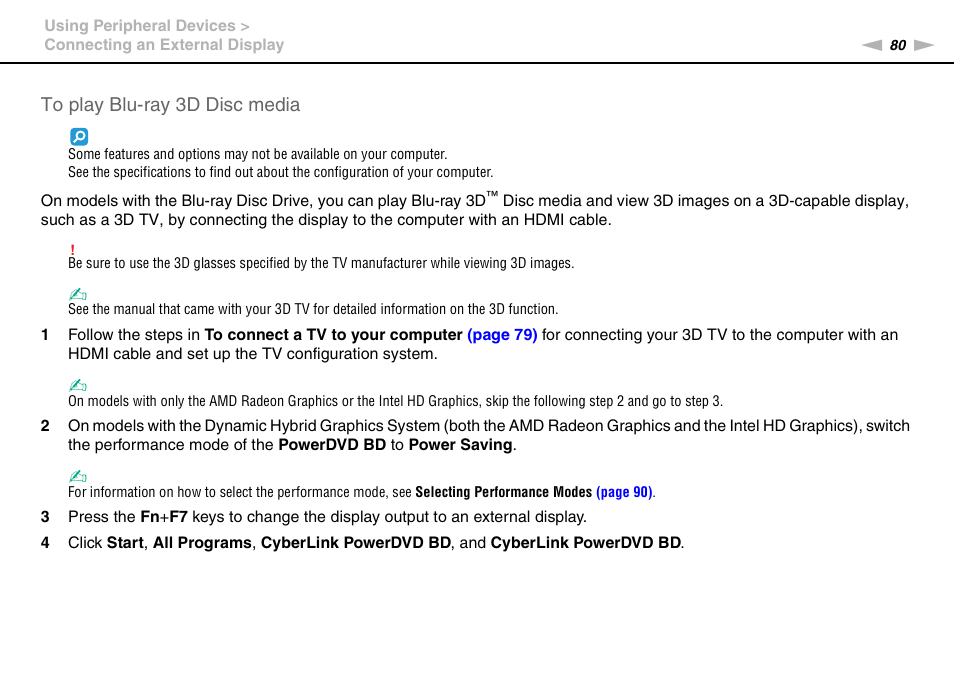 Sony VPCCB2SFX User Manual | Page 80 / 168