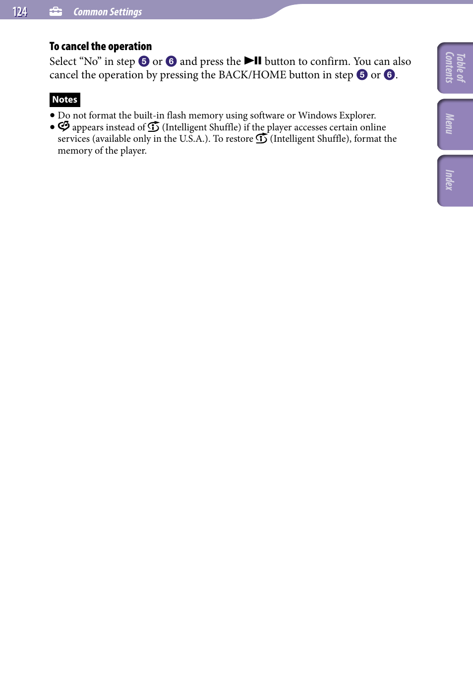 Sony NWZ-S738FBNC User Manual | Page 124 / 166