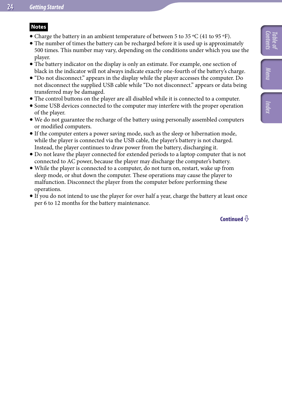 Sony NWZ-S738FBNC User Manual | Page 24 / 166
