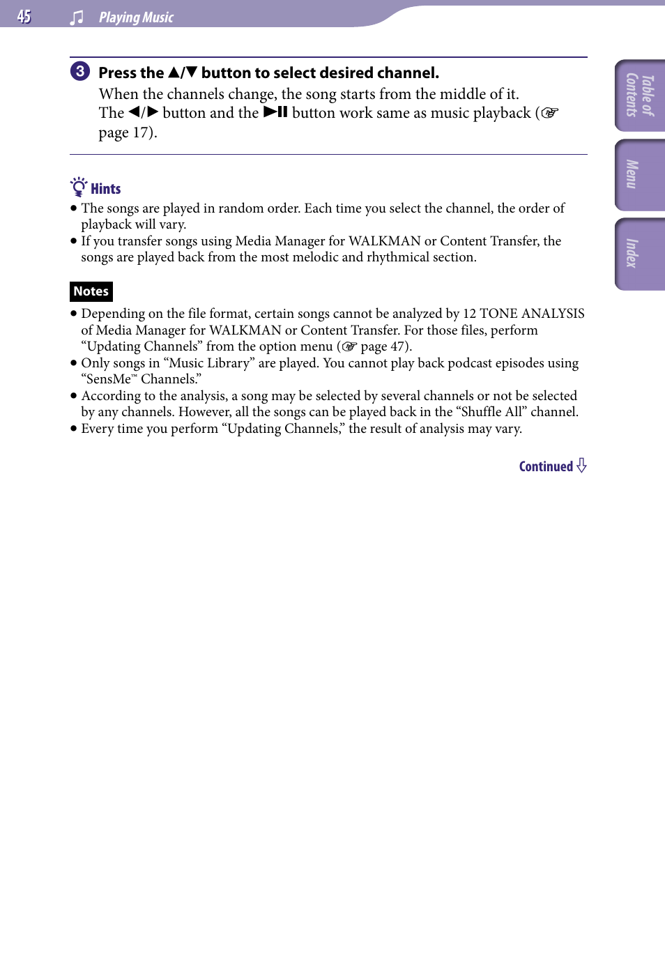 Sony NWZ-S738FBNC User Manual | Page 45 / 166