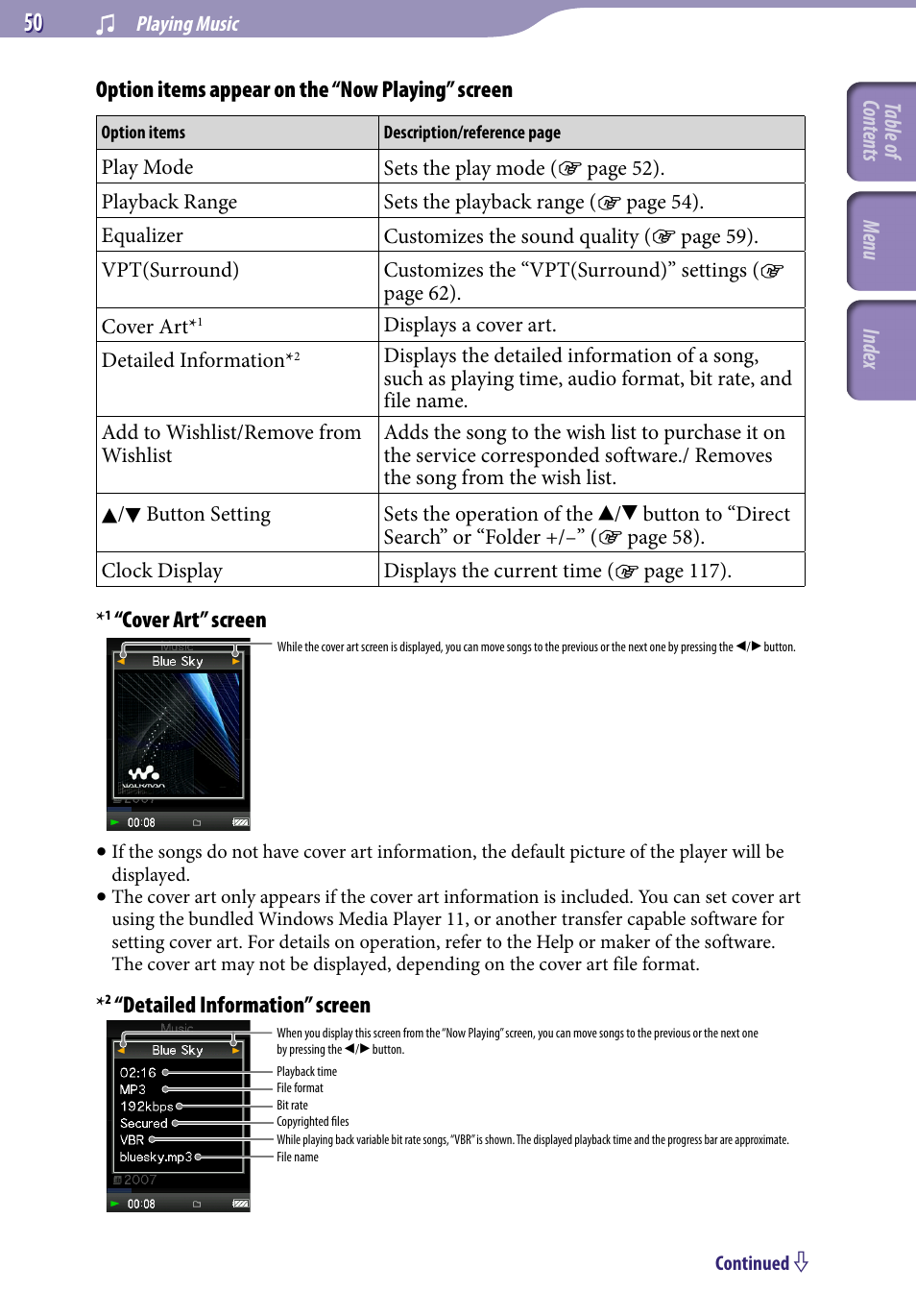 Sony NWZ-S738FBNC User Manual | Page 50 / 166